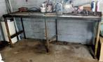 ijzeren werkbank / werktafel / 207x62x81cm bevestigingsgaten, Doe-het-zelf en Bouw, Ophalen, Zo goed als nieuw