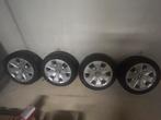 4 winterbanden op stalen velg met wieldoppen BMW, Auto-onderdelen, Banden en Velgen, Ophalen, Gebruikt, 16 inch, Banden en Velgen