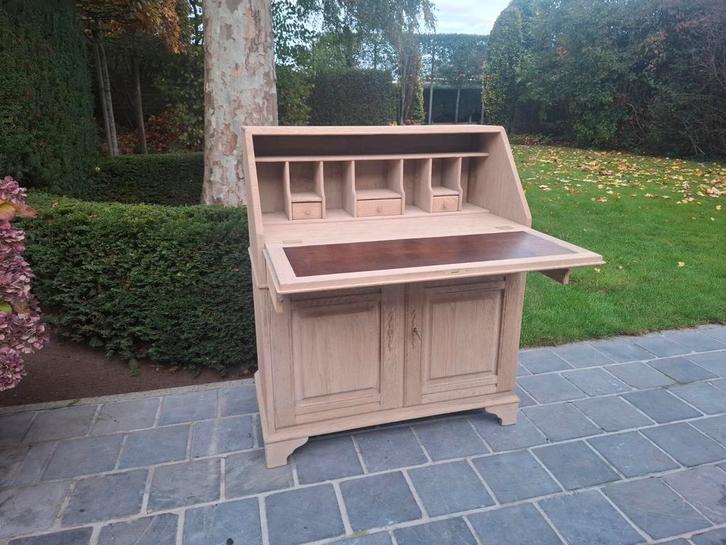 Massief eiken secretaire. Geluchtgomd., Huis en Inrichting, Kasten | Secretaires, Zo goed als nieuw, Ophalen of Verzenden