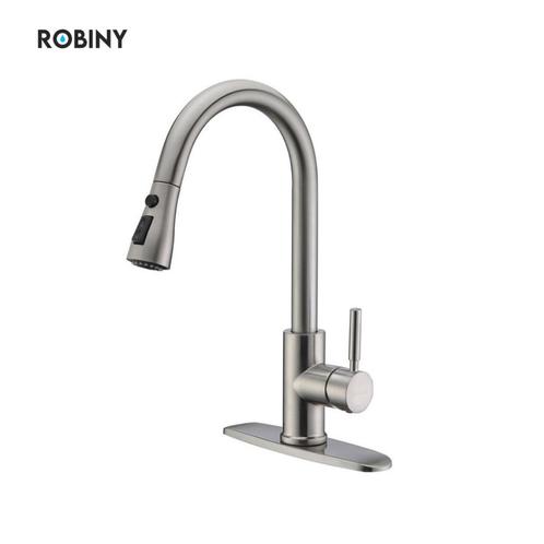 Overige Stock van Design Keukenkraan XL-Mengkraan Uittrekbaa, Doe-het-zelf en Bouw, Sanitair, Nieuw, Kraan, Chroom, Koper, Inox