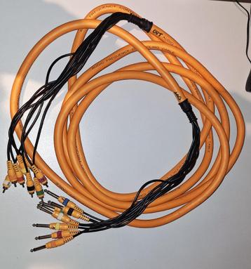 Multicore kabel 6m (8x mono jack - cinch/RCA)