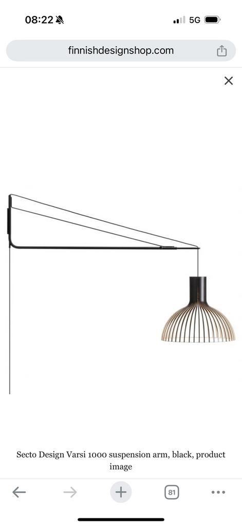 Secto Varsi 1000, Huis en Inrichting, Lampen | Hanglampen, Zo goed als nieuw, Metaal, Ophalen