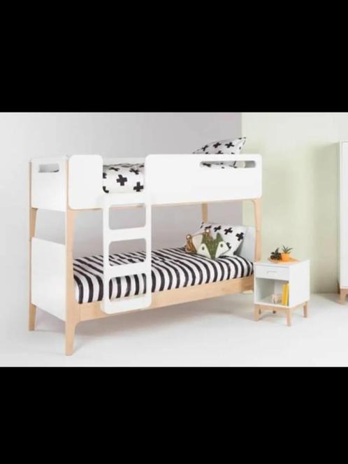 Made (Linus) stapelbed met lattenbodems en matrassen, Huis en Inrichting, Slaapkamer | Stapelbedden en Hoogslapers, Gebruikt, Stapelbed