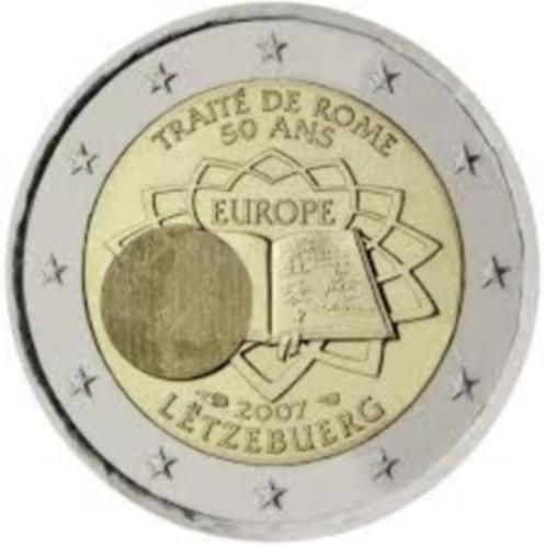 2 euro Luxemburg 2007 - Verdrag van Rome (UNC), Postzegels en Munten, Munten | Europa | Euromunten, Losse munt, 2 euro, Luxemburg