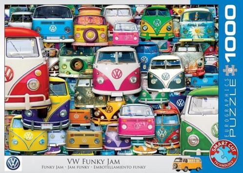 Puzzle VW Funky Jam - 1000 pièces, Hobby & Loisirs créatifs, Sport cérébral & Puzzles, Comme neuf, Puzzle, 500 à 1500 pièces, Enlèvement ou Envoi