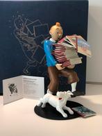 Tintin portant les albums version 1 de 2009, Tintin