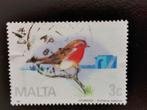 Malta 1987 - vogels - roodborstje, Ophalen of Verzenden, Malta, Gestempeld