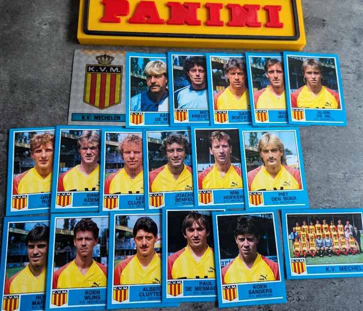 PANINI FOOTBALL 87 KV MALINES 18 AUTOCOLLANTS 1987, Hobby & Loisirs créatifs, Autocollants & Images, Neuf, Envoi