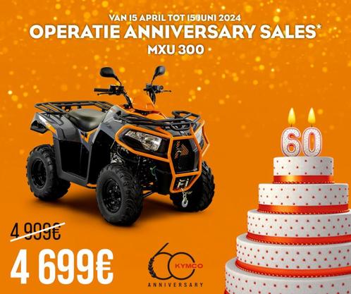 SOLDES ANNIVERSAIRE DE LA QUAD KYMCO MXU 300, Motos, Quads & Trikes, jusqu'à 11 kW, 1 cylindre, Enlèvement ou Envoi
