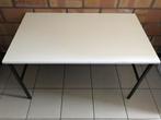Tafel met ijzeren zwarte poten, lade ontbreekt!!, Ophalen of Verzenden, Gebruikt
