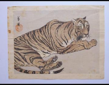 Serie mooie oude Japanse houtsnede, gesigneerd.  beschikbaar voor biedingen