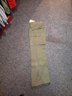 oude olijfgroene katoenen werkbroek Belgisch leger dames, Ophalen of Verzenden, Landmacht, Kleding of Schoenen