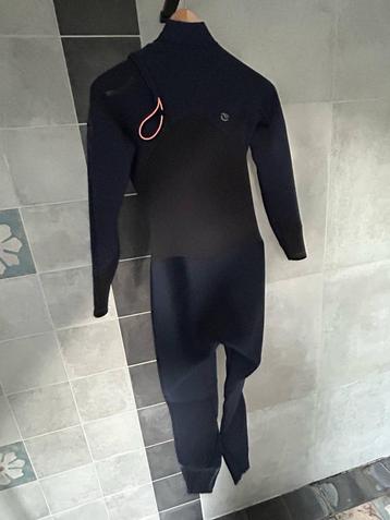 Dameswetsuit voor surfen 100 neopreen 4/3 mm rugrits blauw beschikbaar voor biedingen