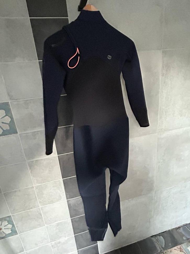 Dameswetsuit voor surfen 100 neopreen 4/3 mm rugrits blauw, Watersport en Boten, Golfsurfen, Nieuw, Ophalen