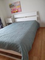 Mooi wit 2persoonsbed 140 cm Ikea Trysil met lattenbodem, Huis en Inrichting, Ophalen, Wit, 140 cm