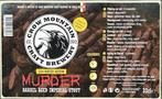 Etiket Brouwerij Crow Mountain MURDER barrel aged imperial s, Ophalen of Verzenden, Nieuw, Overige typen, Overige merken