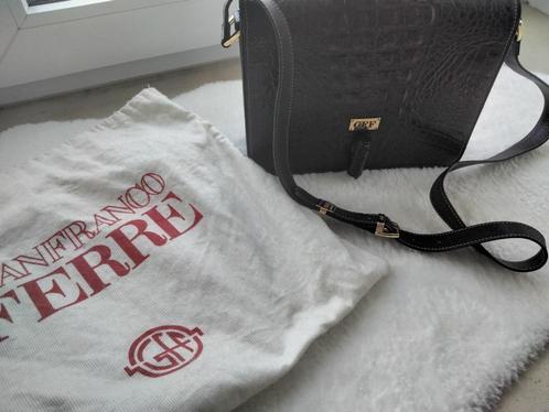Gian Franco Ferré  handtas, Handtassen en Accessoires, Tassen | Damestassen, Zo goed als nieuw, Handtas, Zwart, Ophalen