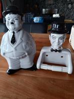 Wc borstel en wcrolhouder van Laurel en Hardy, Ophalen, Gebruikt