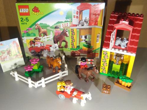 Lego Duplo 4974 - De stallen - 2007, Kinderen en Baby's, Speelgoed | Duplo en Lego, Zo goed als nieuw, Duplo, Complete set, Ophalen of Verzenden