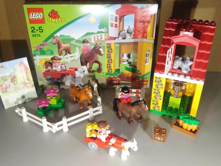 Lego Duplo 4974 - De stallen - 2007, Kinderen en Baby's, Speelgoed | Duplo en Lego, Zo goed als nieuw, Duplo, Complete set, Ophalen of Verzenden