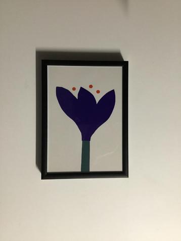 Ingelijste bloemenprint beschikbaar voor biedingen