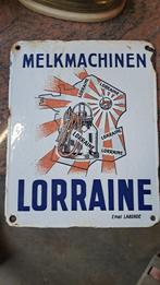 emaille jaren '20 & '30 melkmachines ( koe vee veevoeders ), Ophalen of Verzenden, Gebruikt, Reclamebord