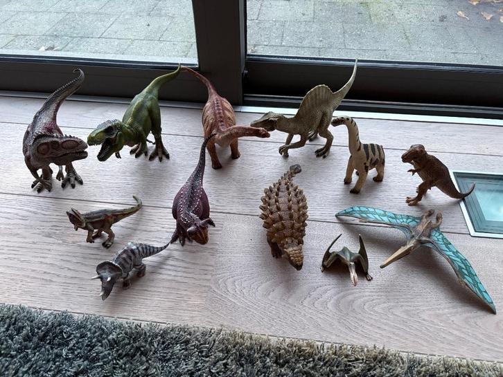 13 dinosaurussen van Schleich + extra kleine dino’s, Verzamelen, Speelgoed, Zo goed als nieuw, Ophalen