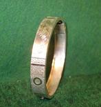 ZILVEREN ARMBAND IN SLAVENMODEL MET LELIETJE-VAN-DALEN DECOR, Ophalen of Verzenden, Gebruikt, Zilver, Zilver