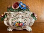 Porcelaine bloemenschaal met deksel, vintage, Antiek en Kunst, Antiek | Keramiek en Aardewerk, Ophalen