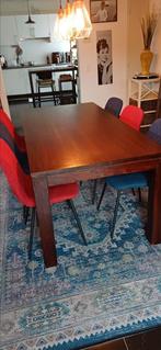 Houten tafel, br.90cm op L1,80m, H77cm., Huis en Inrichting, Tafels | Eettafels, Ophalen, Zo goed als nieuw