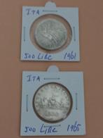 2 Italiaanse 500 Lire Zilveren Munten 10% ONDER SPOTPRIJS, Verzenden, Italië, Setje, Zilver