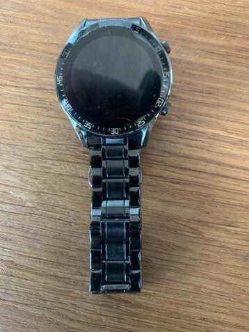 Oplaadbare Smart watch/ Horloge zwart met stalen band beschikbaar voor biedingen