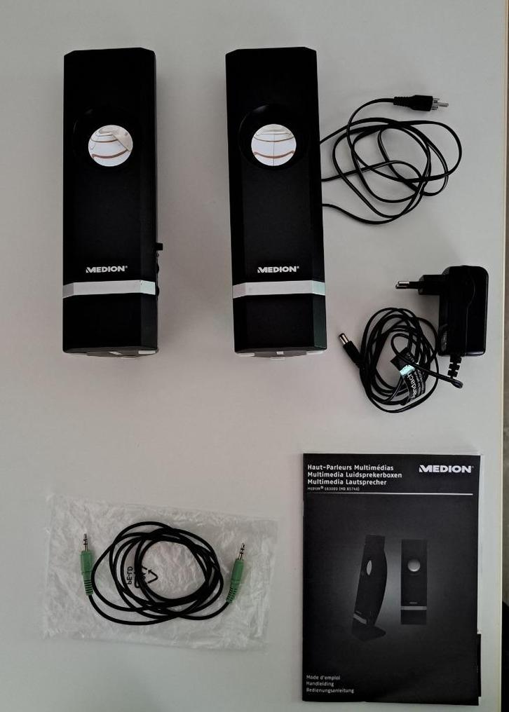 Luidsprekers, multimedialuidsprekers, 2x5 watt jackplug, Computers en Software, Pc speakers, Nieuw, Ophalen of Verzenden