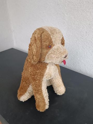 Oude pluche hond beschikbaar voor biedingen