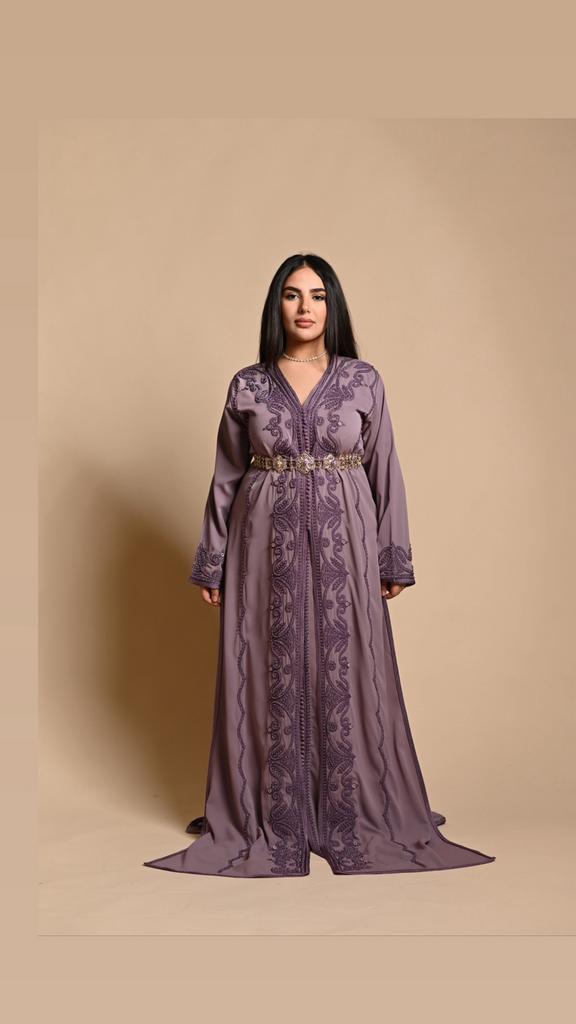 Paarse takshita, Kleding | Dames, Gelegenheidskleding, Zo goed als nieuw, Ophalen of Verzenden