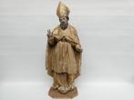 "Sint Nicolaas" groot antiek houten beeld, Antiek en Kunst, Ophalen