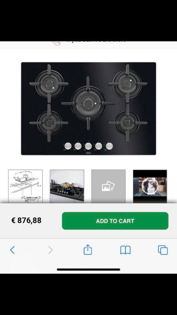 Plaque de cuisson à gaz AEG, Neuf, Gaz, Enlèvement ou Envoi, À Poser