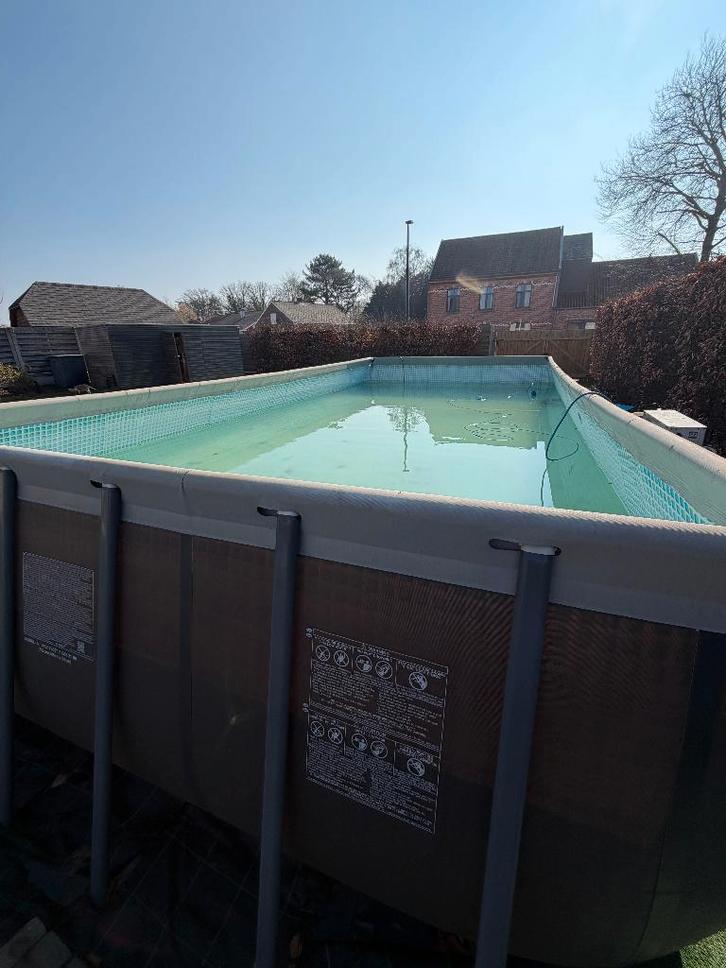 Groot Intex zwembad + warmtepomp + zoutsysteem + filter, Jardin & Terrasse, Piscines, Utilisé, Piscines hors sol, 120 cm ou plus