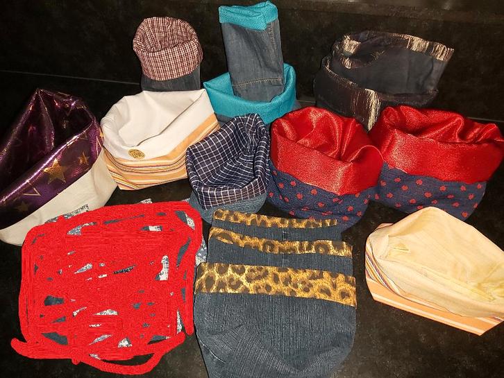 stoffen mandjes, kado zakjes, diverse, NIEUW, Hobby en Vrije tijd, Knutselen, Nieuw, Knutselwerk, Ophalen of Verzenden