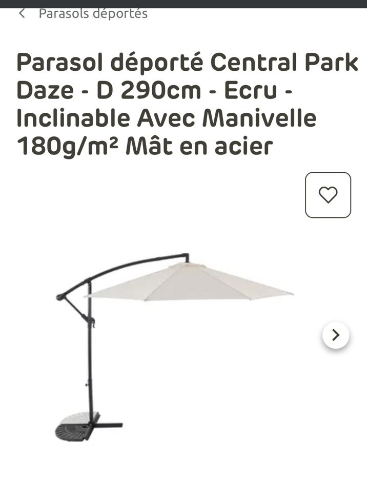 Parasol beige, Jardin & Terrasse, Parasols, Comme neuf, Enlèvement