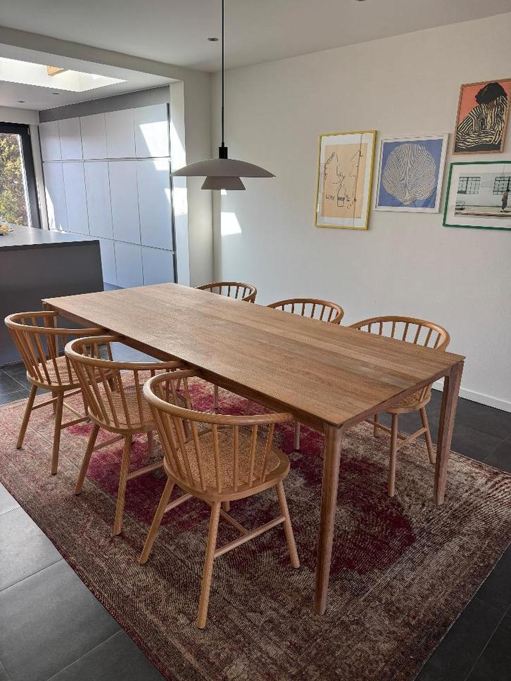 Ethnicraft Bok eettafel - Teak - 220 x 95 cm, Huis en Inrichting, Tafels | Eettafels, Zo goed als nieuw, 50 tot 100 cm, 200 cm of meer