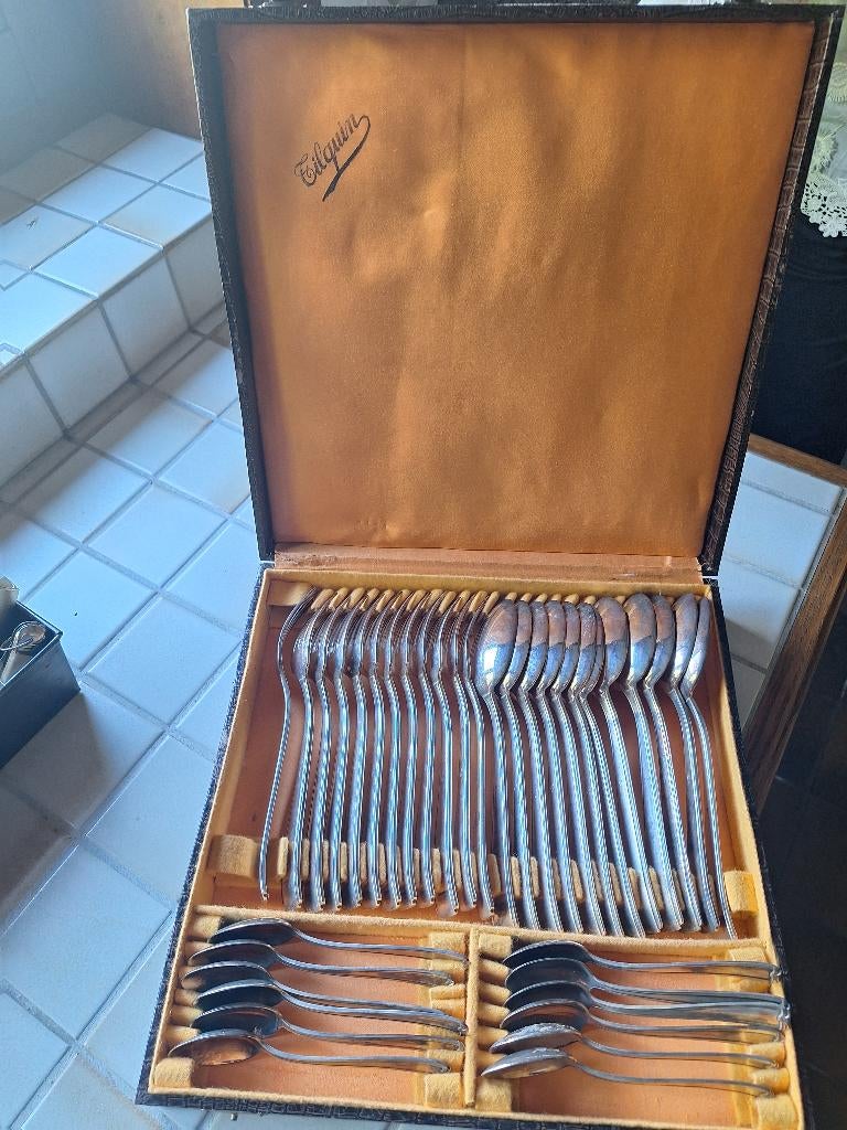 silver plated servies, Antiek en Kunst, Ophalen, Zilver