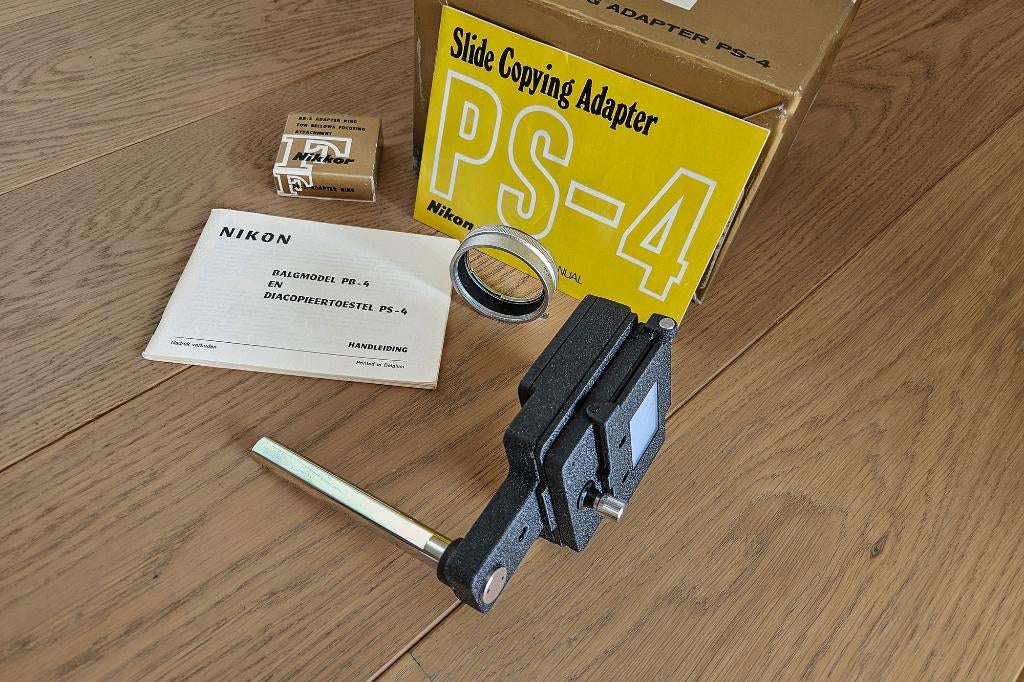 Nikon PS4 kopieeradapter plus BR3 koppelring, Audio, Tv en Foto, Fotocamera's Analoog, Gebruikt, Nikon, Ophalen of Verzenden