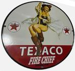 Emaillebord Texaco Fire Chief, Ophalen of Verzenden, Nieuw, Reclamebord
