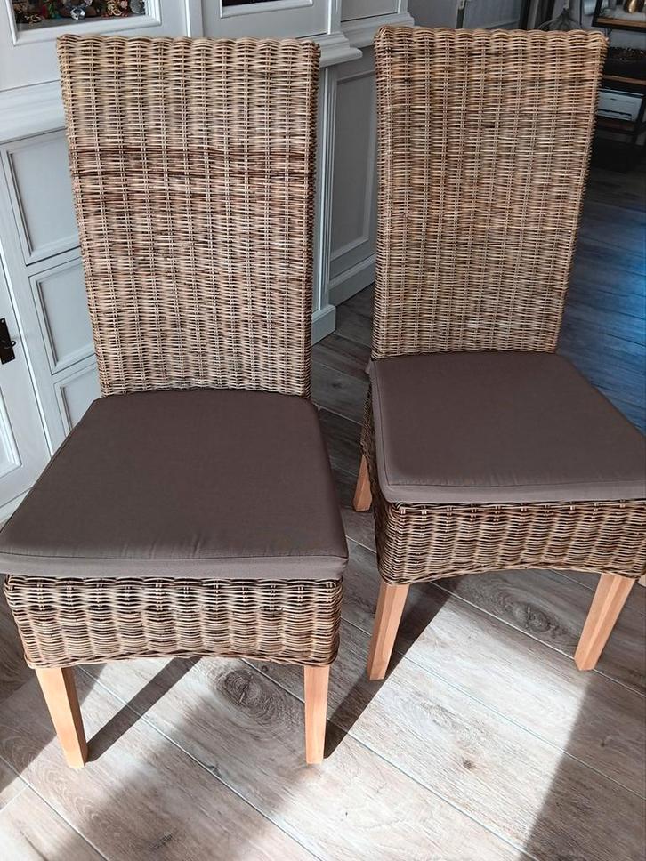 6 rotan stoelen, Maison & Meubles, Chaises, Enlèvement