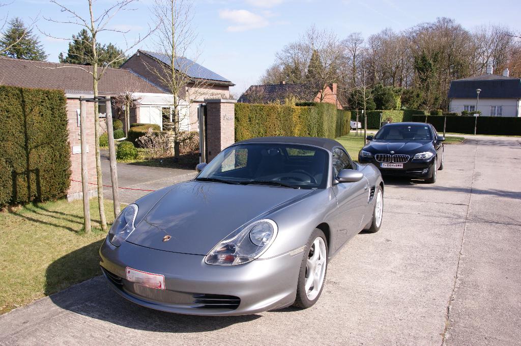 Porsche Boxter 986 met extra Porsche velgen en winterbanden, Auto's, Porsche, Achterwielaandrijving, 4 cilinders, Cabriolet, Alcantara