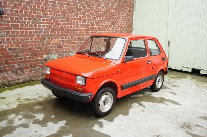 Fiat 126 Personal 4, Autos, Oldtimers & Ancêtres, Particulier, Fiat, Essence, 3 portes, Boîte manuelle, Rouge, Noir, Cuir et Tissu
