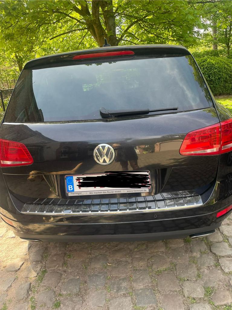 ‼️volkswagen touareg te koop‼️, Auto's, Automaat, Zwart, Zwart, Leder