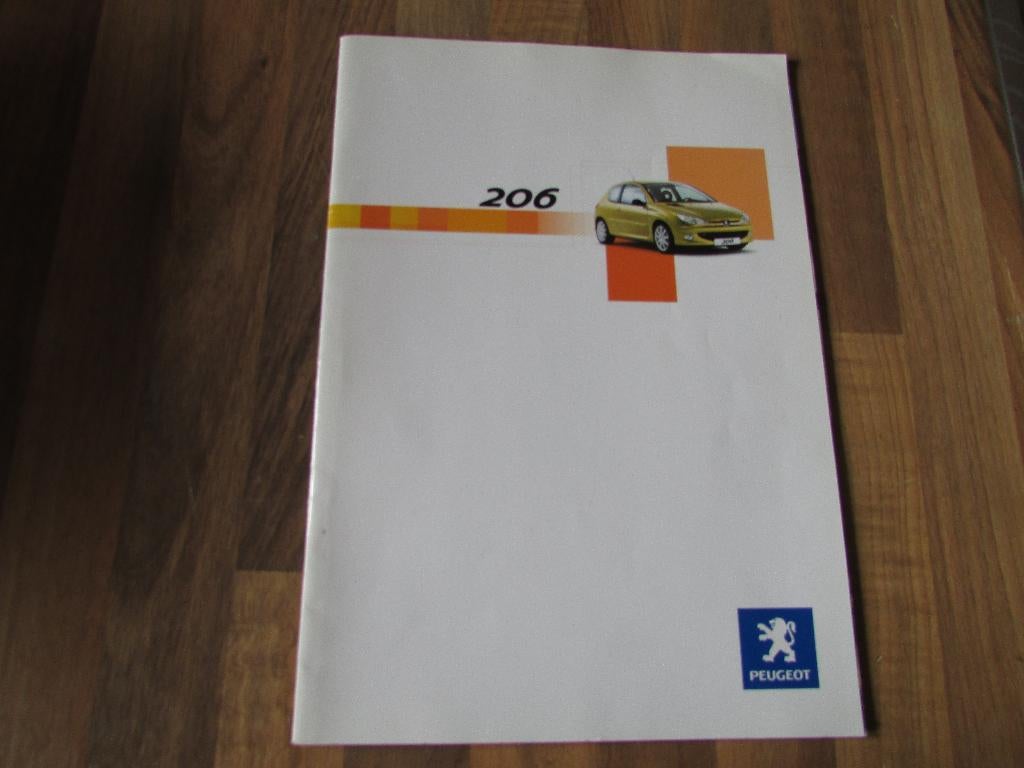 PEUGEOT 206 , ALLE TYPES , BROCHURE, Livres, Autos | Brochures & Magazines, Comme neuf, Peugeot, Enlèvement ou Envoi