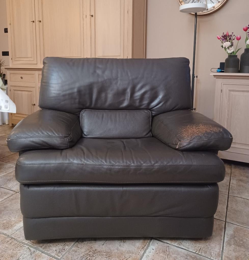 2-zit + 1- zit relax, Ophalen, Gebruikt, Overige maten, Leer